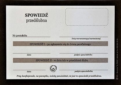 Spowiedź przedślubna - opakowanie 50szt.