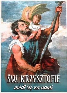 Plakat św. Krzysztofie módl się za nami