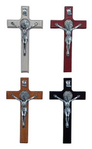Krzyż benedyktyński - 12 cm, buk