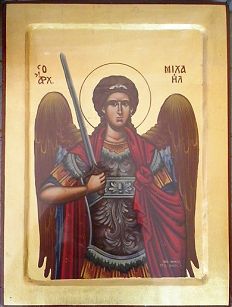 Ikona bizantyjska na drewnie - Michał Archanioł