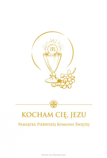 Kocham Cię, Jezu - Pamiątka I Komunii Świętej - biała