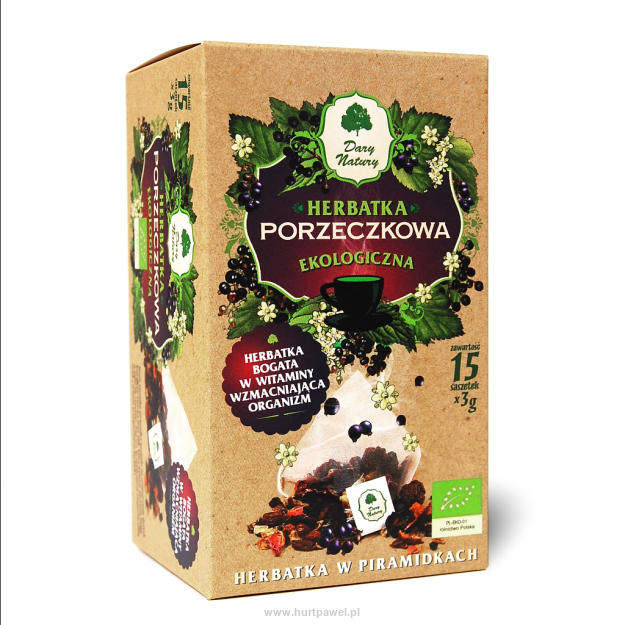 Herbatka porzeczkowa w piramidkach 15x3g