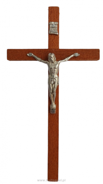 Krzyż wiszący drewniany 16 cm