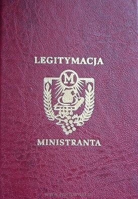 Legitymacja ministranta - twarda oprawa