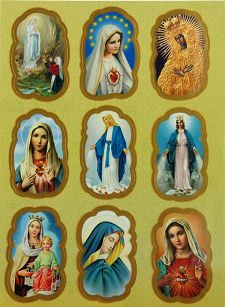 Naklejki z Maryją i Jezusem
