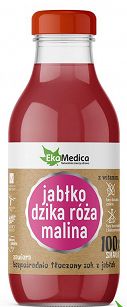 Sok jabłko dzika róża malina 300 ml Suplement diety