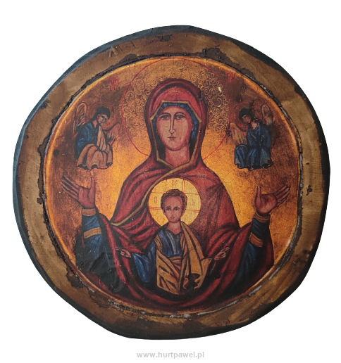 Ikona okrągła - Matka Boża Orantka