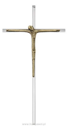 Krzyż wiszący metalowy nowoczesny 20,5 cm