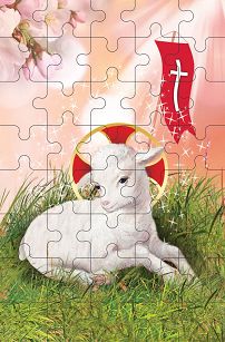 Puzzle Wielkanocne - Baranek Boży