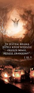 Baner na Wszystkich Świętych Ja jestem bramą.. 75x200cm