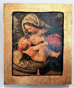 Ikona na drewnie - Matka Boża Karmiąca