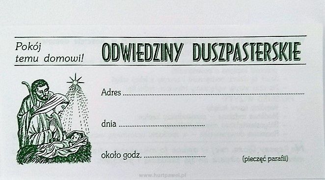 Odwiedziny Duszpasterskie (akcydens) -100sztuk