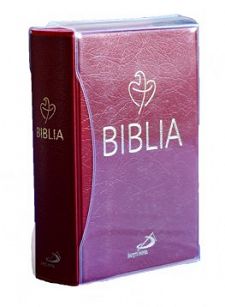 Biblia - kolor bordowy, okładka PVC + etui