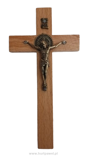 Krzyż wiszący św. Benedykt 15,5x7,8 cm