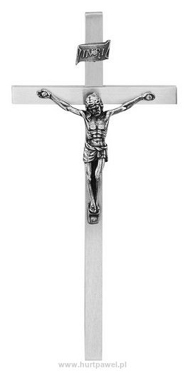 Krzyż metalowy wiszący 14 cm