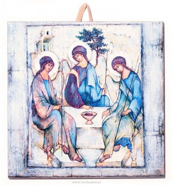 Ikona ceramiczna św. Trójca 15x15 cm