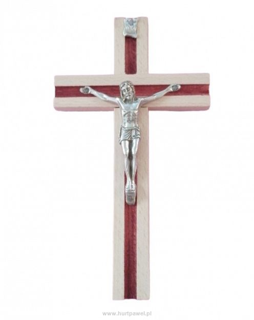 Krzyż drewniany, jasny dąb 16 cm