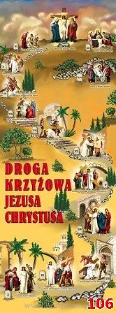 Baner na tkaninie Droga Krzyżowa