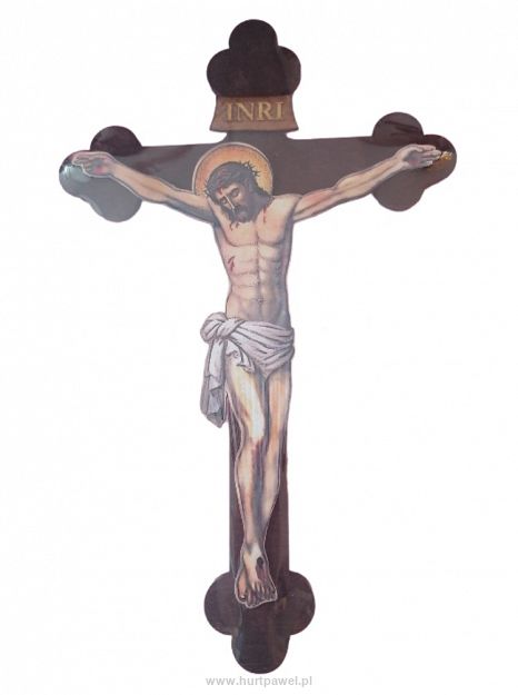 Krzyż drewniany  ciemny dąb 27,8 cm