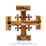 Krzyż Jerozolimski z relikwiami z Ziemi Świętej